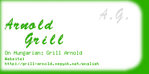 arnold grill business card